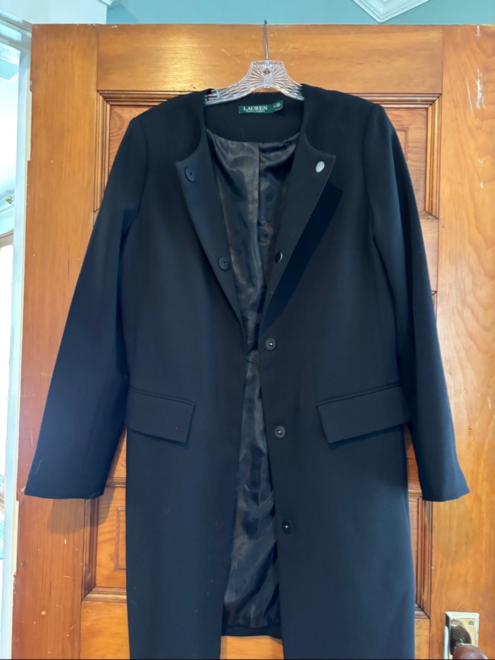 Lauren Ralph Lauren Black Coat with Green Label